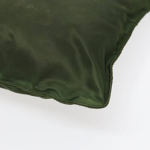 PRADA Shoulder Bag Nylon Khaki Dark Brown Silver - Picture 12 of 16